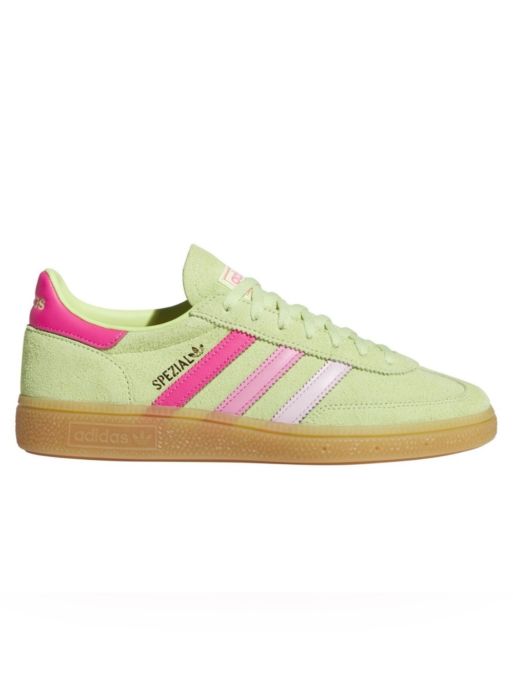 adidas Women’s Light Green and Pink Suede Sneakers - Picture 2 of 6